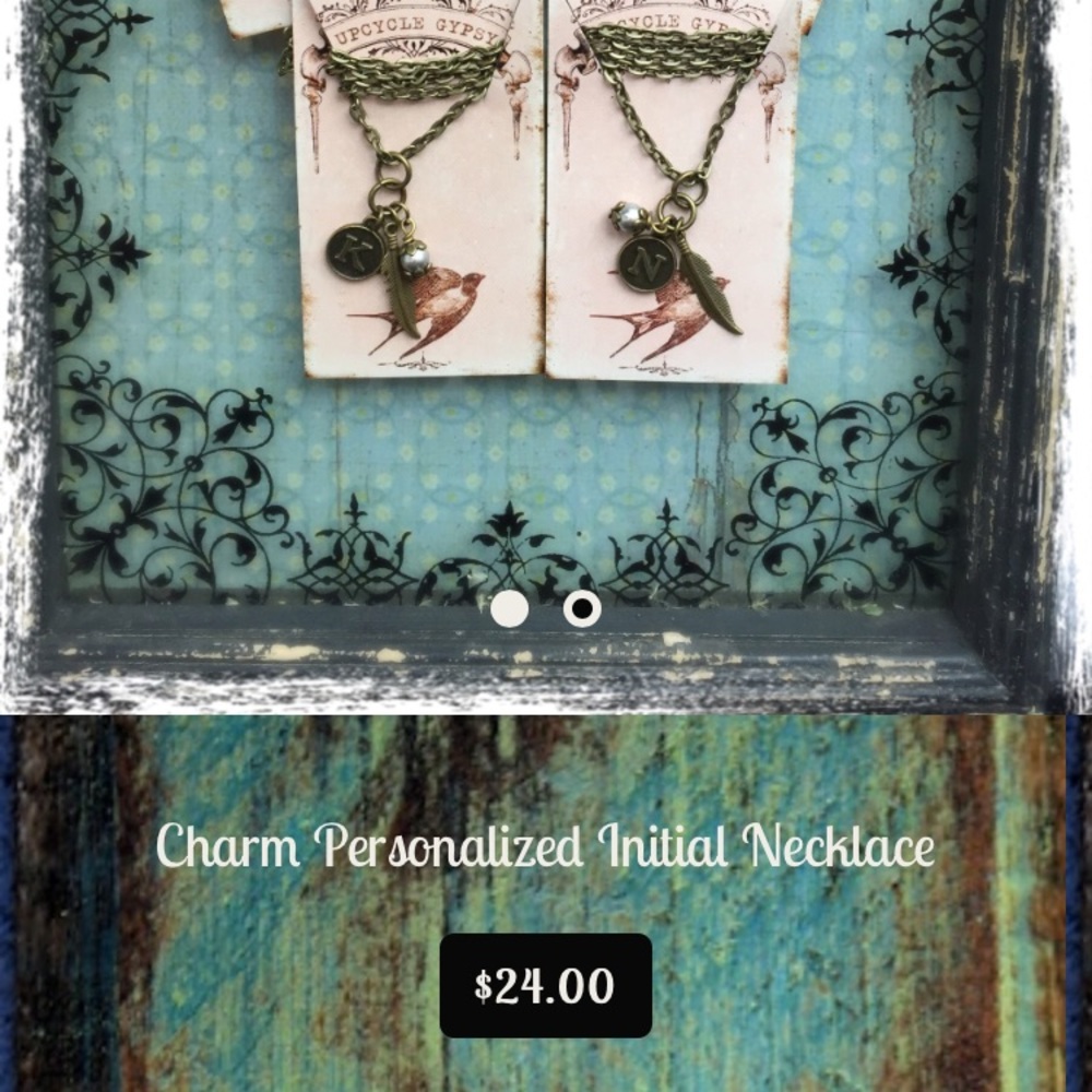 Personalize  Feather, Pearl, and Initial Necklace