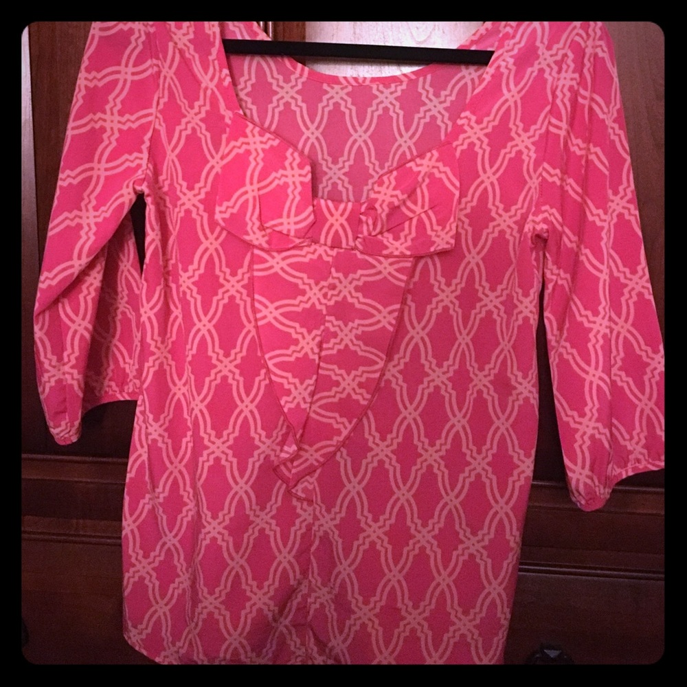 3/4 sleeve bow back blouse from Francesca's