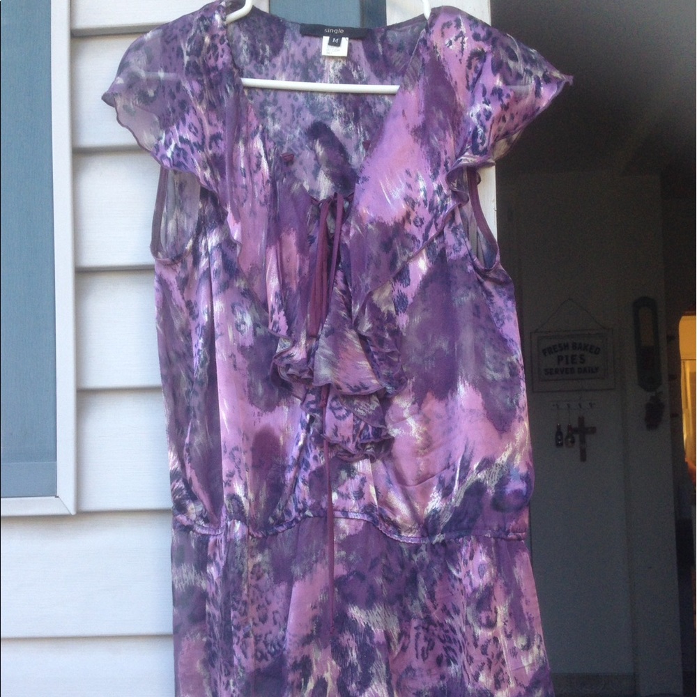 Silk tunic blouse