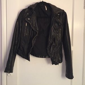Free People Faux Leather Jacket (Slight damage)