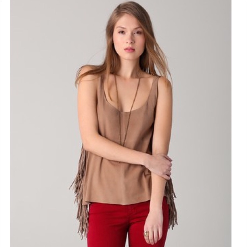 NWOT Joe's Jeans - Natural Suede Fringe Tank