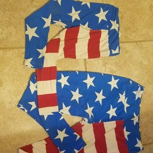 Lularoe flags mommy and me set