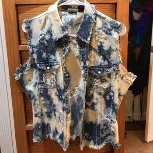 A jacket that I bleached and distressed myself 😉