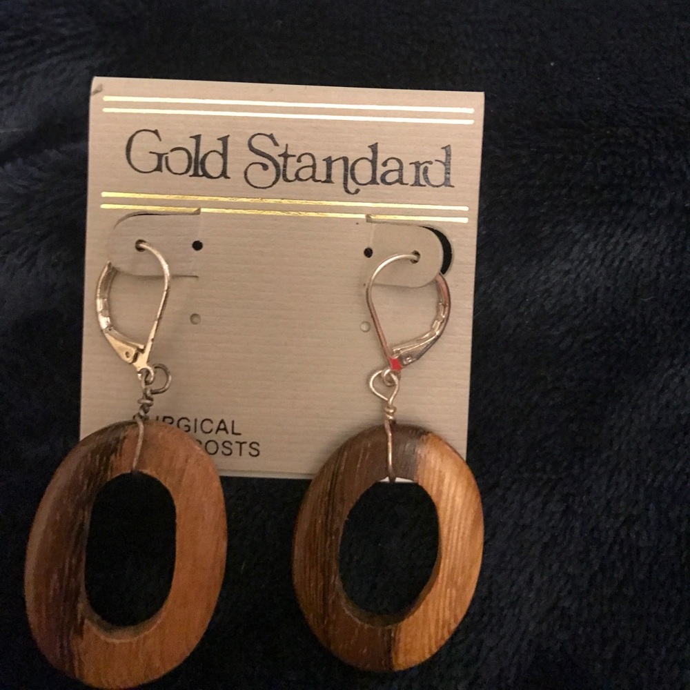 Wood Circle Earrings