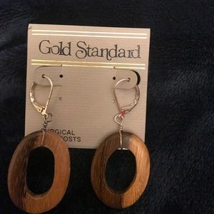 Wood Circle Earrings
