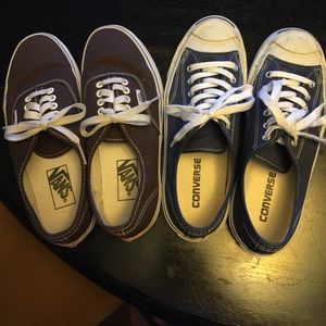 Bundle: Chocolate Vans plus Navy Jack Purcells.