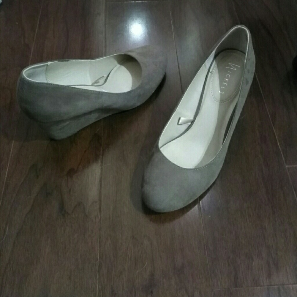 Women's Taupe Wedge Heeled Shoes