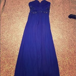 Royal blue prom dress