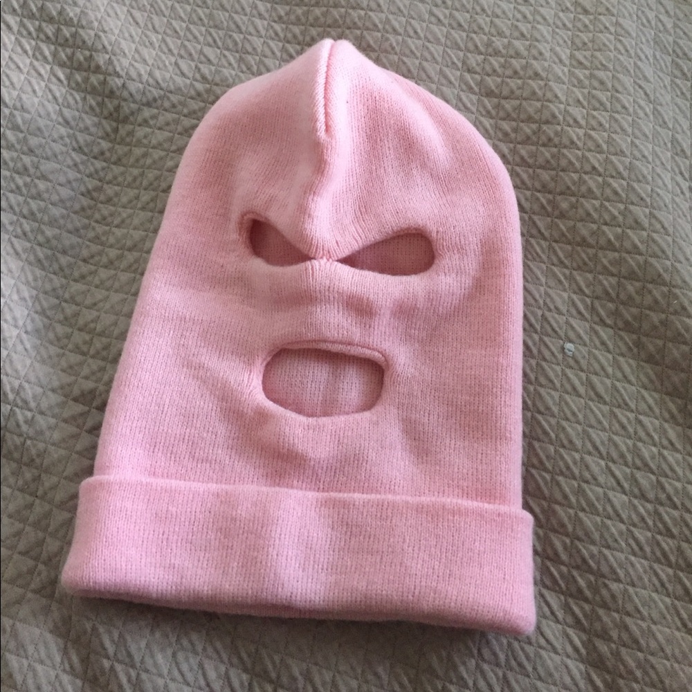 Pink ski mask
