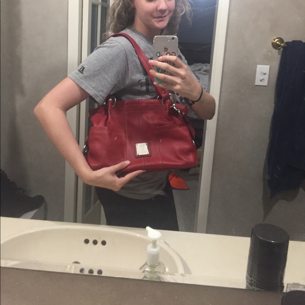 Red Tignanello purse. 👛