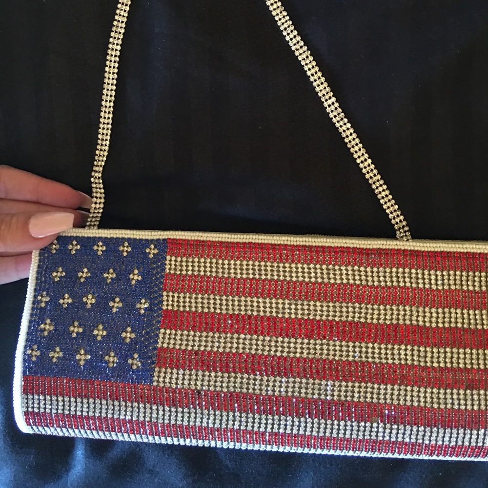"God Save the Queen" American Flag Clutch