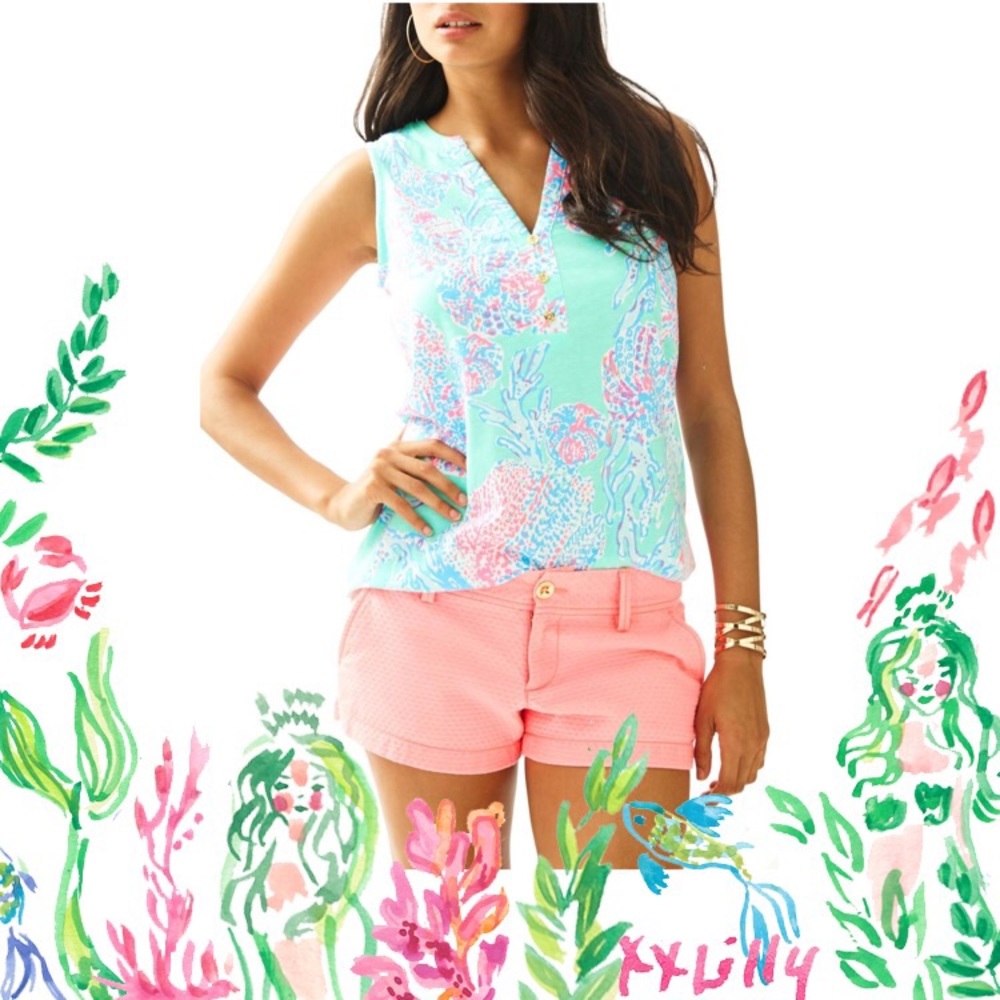 Lilly Pulitzer Essie Top Minty Fresh Fansea