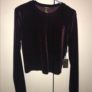 Long sleeve velvet top (medium)
