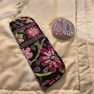 Vera Bradley Curling Iron Cover and Coaster Set