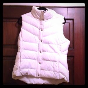 J. Crew pure white puffer vest