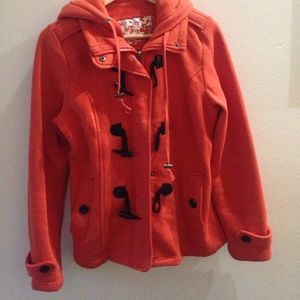 Orange and black coat