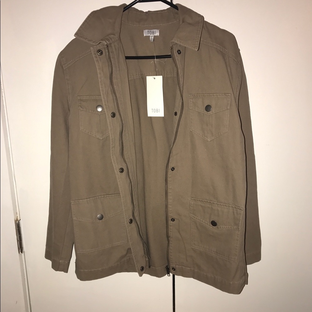 Tan jacket boyfriend fit