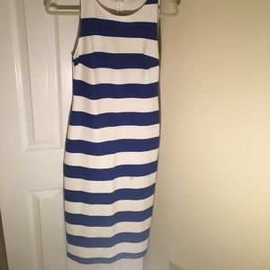 ZARA Trafaluc Striped Fitted Dress