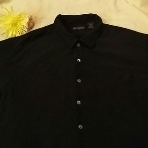 Men's Short Sleeve 100%Silk Button up Shirt