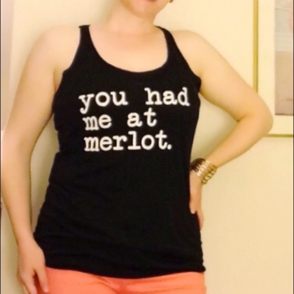 So Shelbie 'You had me at Merlot' tank top
