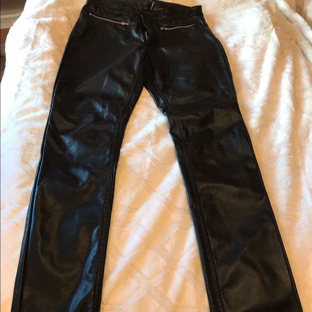 H&M faux leather pants size 8 NWOT