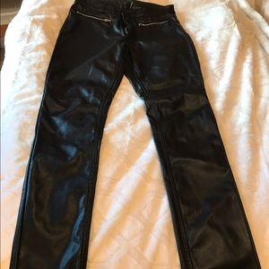 H&M faux leather pants size 8 NWOT