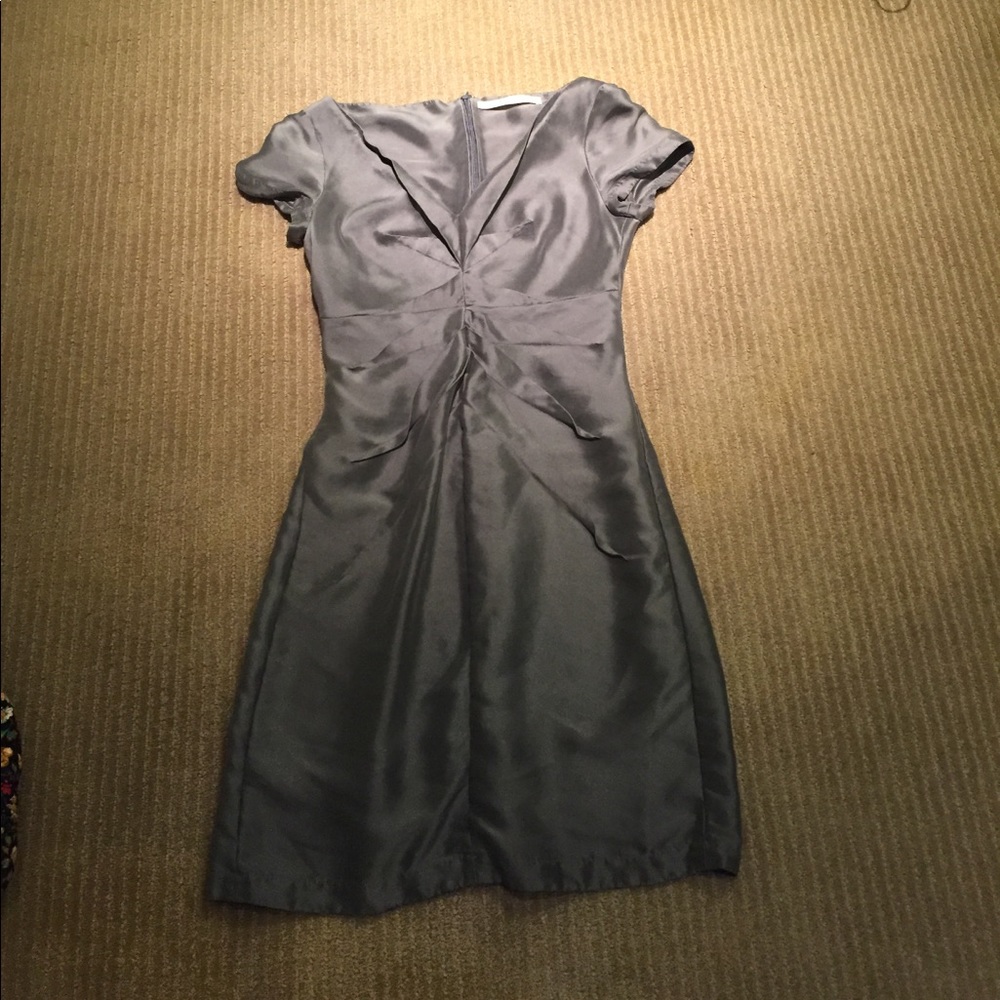 Grey silk dress