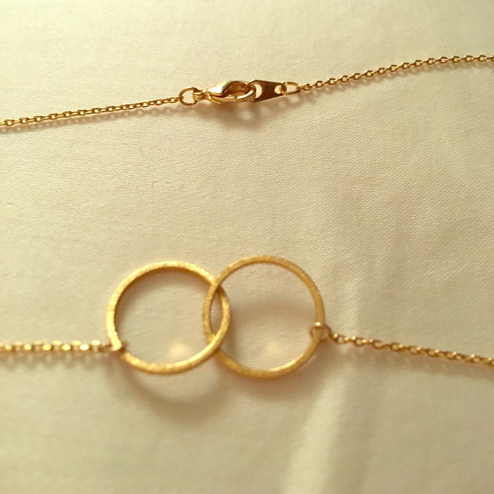 Gold hoop necklace