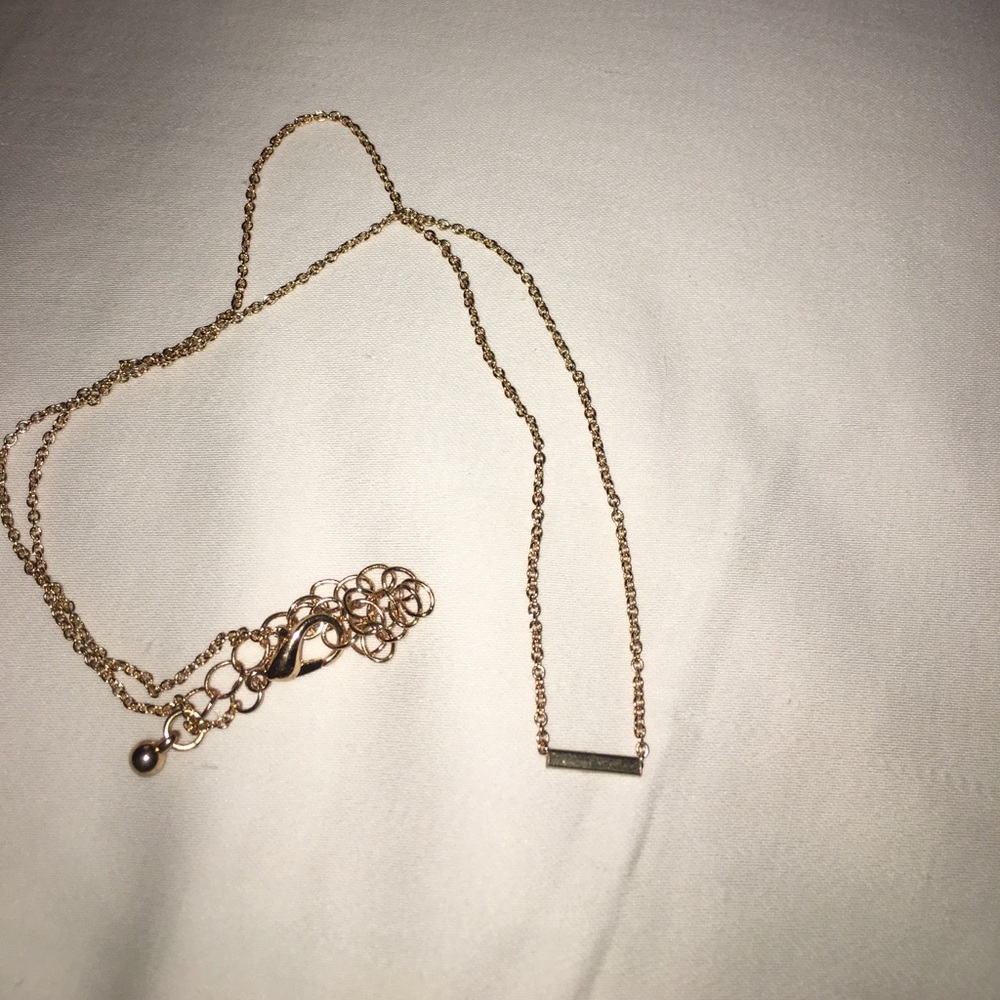 Gold bar and pearl stackable set