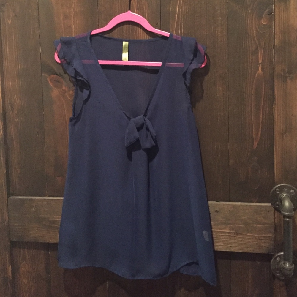 Boutique Navy Blouse
