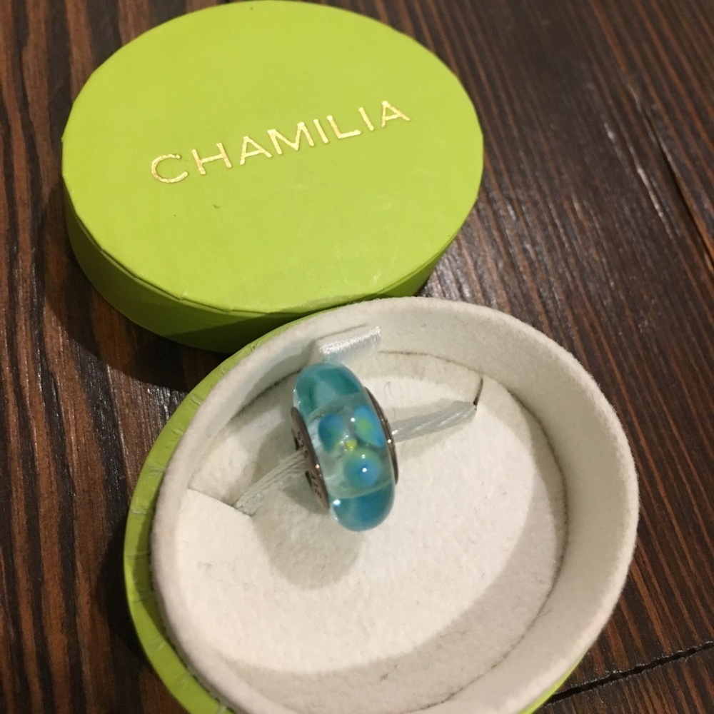 Pandora bracelet flower glass charm! Brand new!