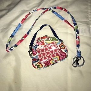 Vera Bradley Luggage Tag and Lanyard