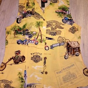💥Final💥 Harley Davidson button up tank top.