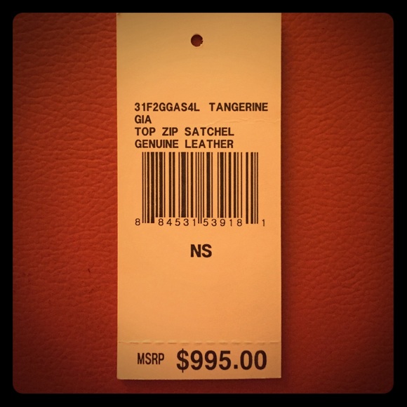 Michael Kors Gia Top Zip Satchel Genuine Leather - Picture 6 of 6