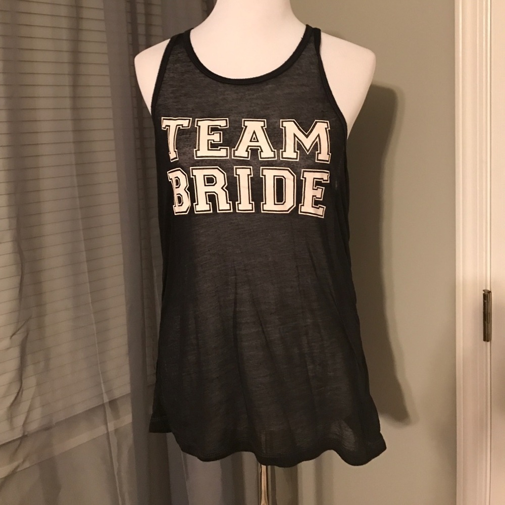 Team bride workout tank top