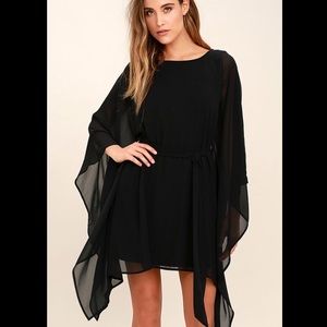 Lulu's HEAVENLY BEING BLACK KAFTAN DRESS