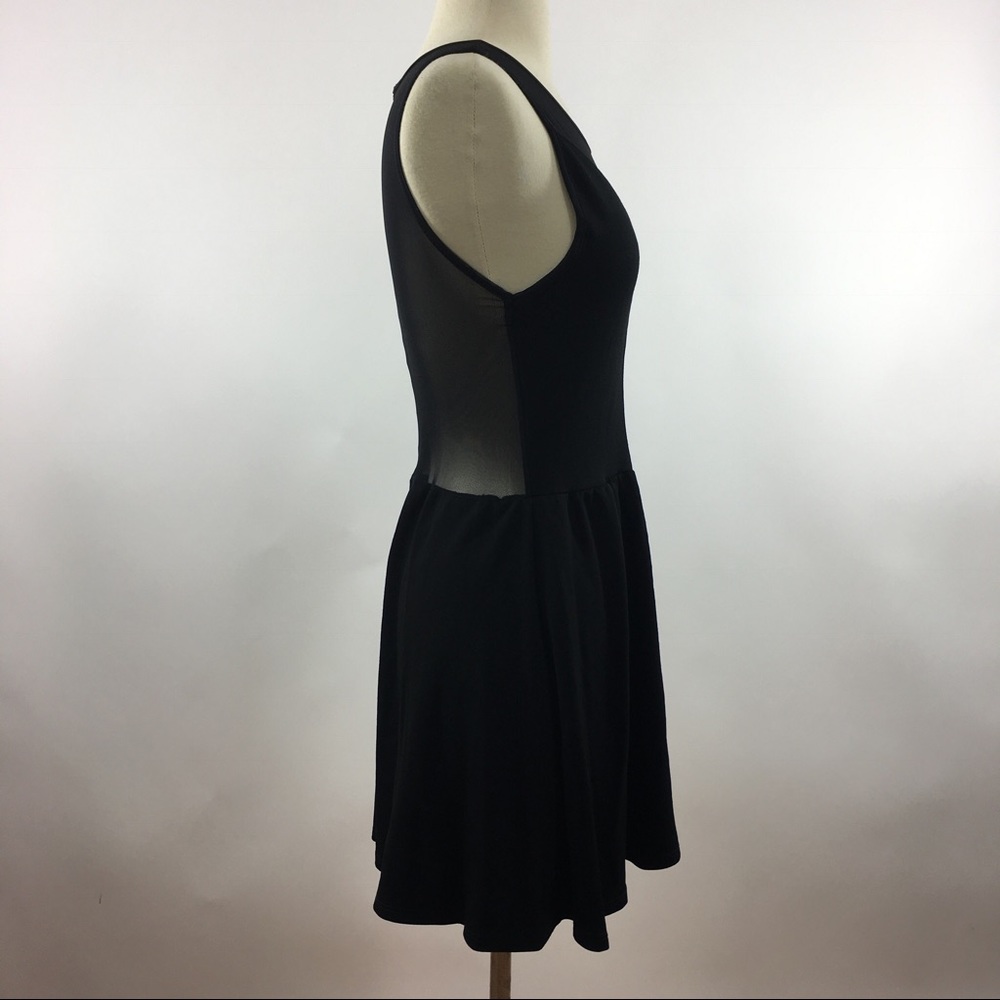 For Love and Lemons Black Mesh Skater Dress - Picture 3 of 8