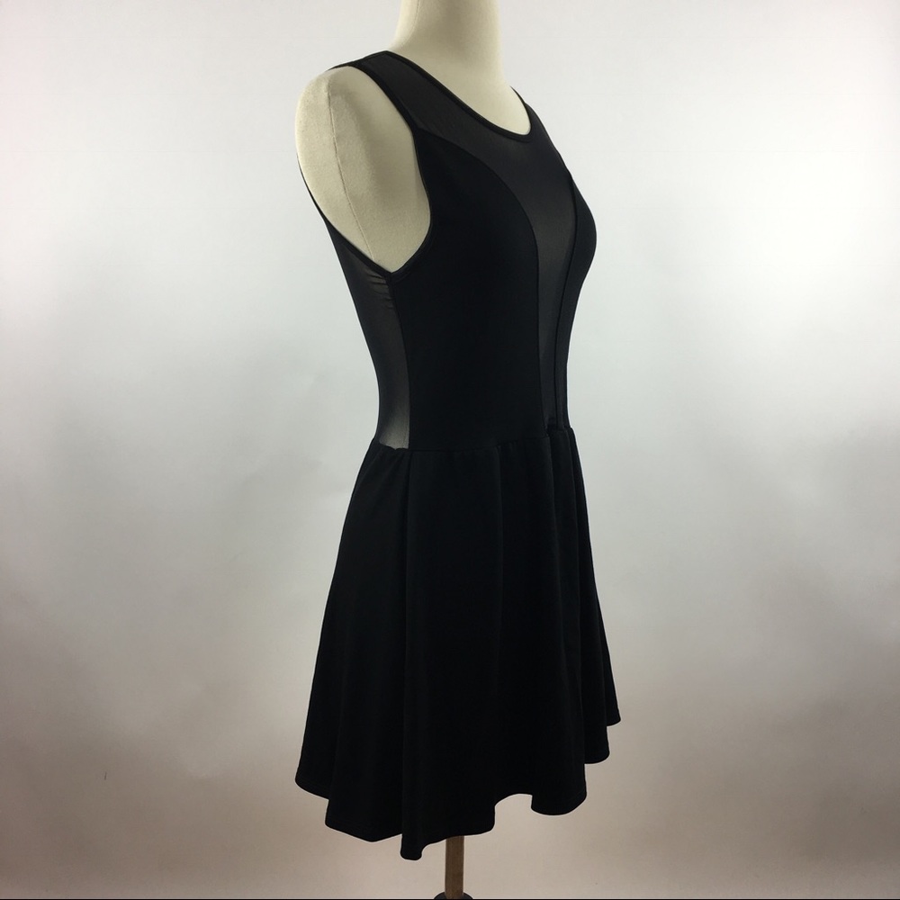 For Love and Lemons Black Mesh Skater Dress - Picture 6 of 8