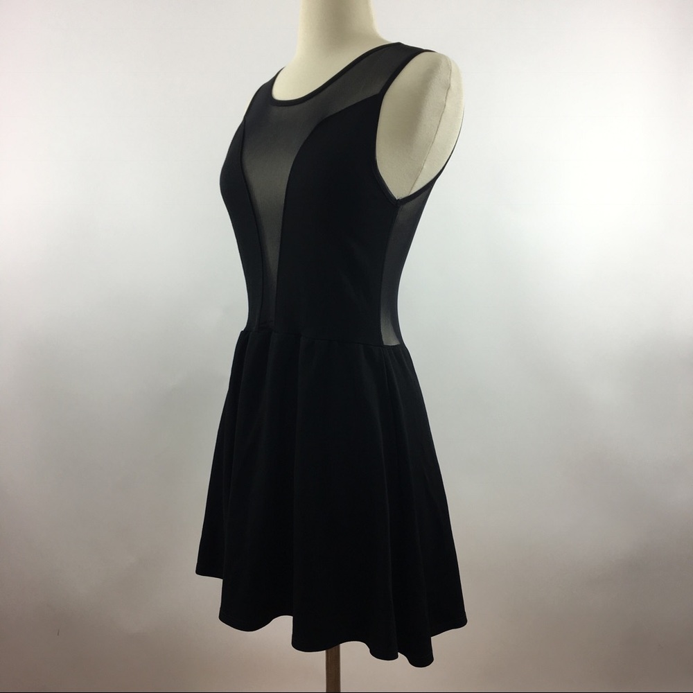For Love and Lemons Black Mesh Skater Dress - Picture 7 of 8