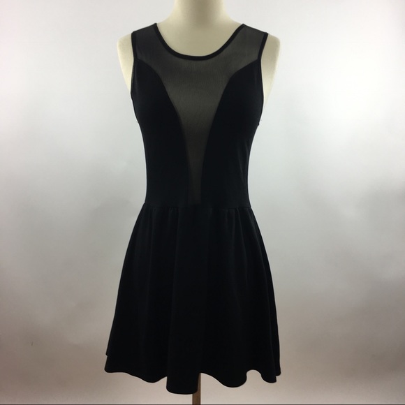 For Love and Lemons Black Mesh Skater Dress - Picture 2 of 8