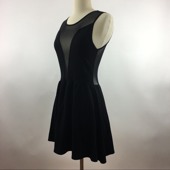 For Love and Lemons Black Mesh Skater Dress - Picture 7 of 8