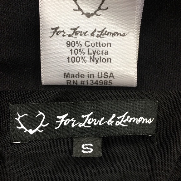 For Love and Lemons Black Mesh Skater Dress - Picture 8 of 8