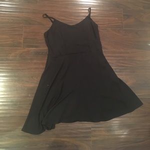 Black ANGL Caged Back Skater Dress
