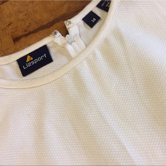 Liz sport white Cotten shift size 14 - Picture 4 of 4