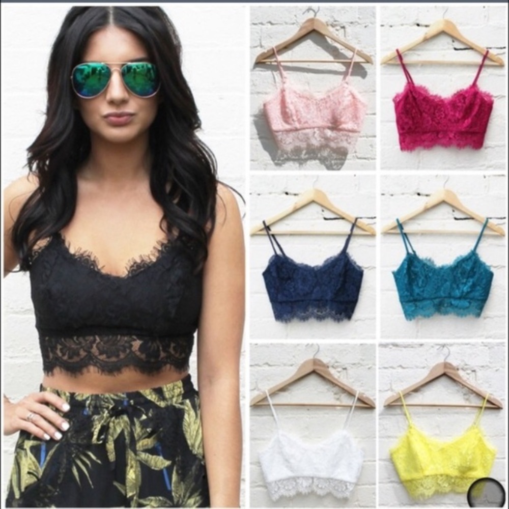 Black lace bralette
