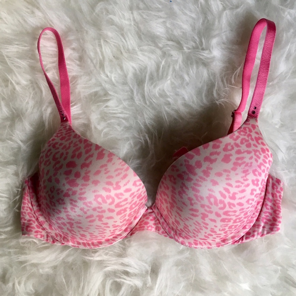 Victoria's Secret Biofit Uplift Leopard Demi Bra
