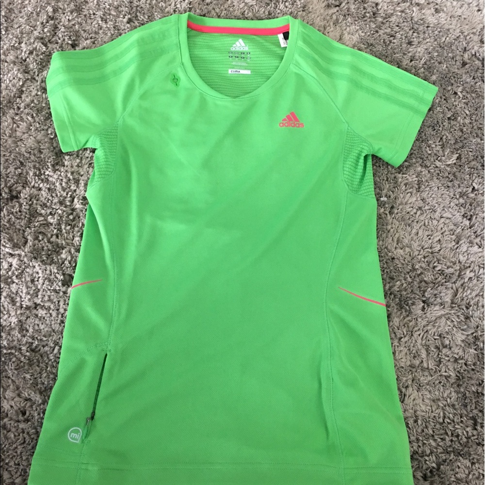 Adidas Clima Cool neyon green T shirt