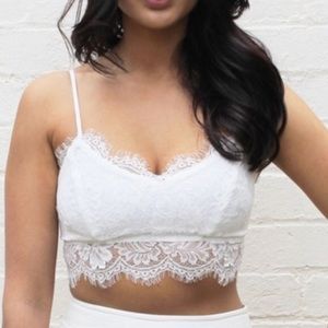 White lace bralette