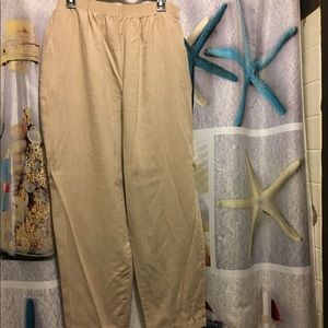 Briggs Women's Tan Elastic Waist Dress Pants sz 18