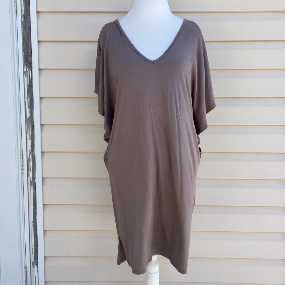 X Strappy Back Dress Dolman Sleeve - Picture 3 of 7